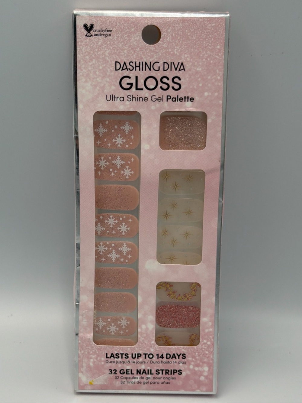 Dashing Diva Gloss Pink & White Gel Press-On Nails